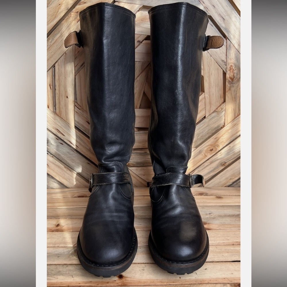 Fiorentini + Baker Women's Jules Jade D Leather Knee Riding Moto Zip Up Boots 6 - Picture 7 of 16